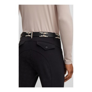 Hugo Boss, Hugo Boss Gürtel Polo Signature - Black -, BOSS Equestrian Gürtel Polo Signature - Black - Länge Damen/Herrengürtel: 95 cm