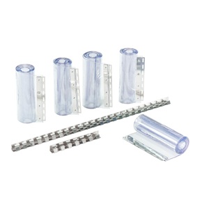 undefined, PVC-Streifenvorhang im Set, transparent 300 x 3 mm, 225 cm, Kerbl Streifenvorhang-Set PVC - Glacier-deepsea -