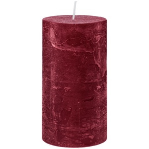 Gala, Gala Rustic-Kerze Garland; 6.8x13 cm (ØxH); bordeaux; rund; 6 Stück / Pack