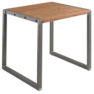 Vega, VEGA Esstisch Torres quadratisch; 80x80x75 cm (LxBxH); Platte eiche antik/braun, Gestell grau; quadratisch