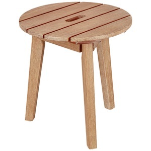 Vega, VEGA Outdoor Beistelltisch Euca; 40x42 cm (ØxH); Platte natur, Gestell natur; rund