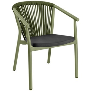 Vega, VEGA Outdoor Stapelstuhl Calvo II; 58x60x79 cm (BxTxH); Sitz anthrazit, Gestell salbei; 2 Stück / Pack