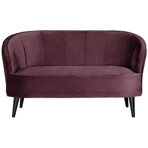 Vega, VEGA Sofa Garbo; 150x75x84 cm (BxTxH); Sitz violett, Gestell schwarz