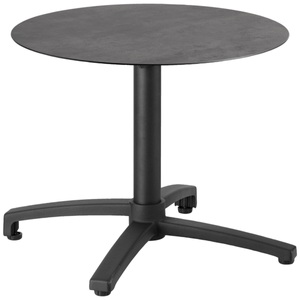 Vega, VEGA Outdoor Beistelltisch Lift rund; 60x50 cm (ØxH); Platte beton, Gestell schwarz; rund