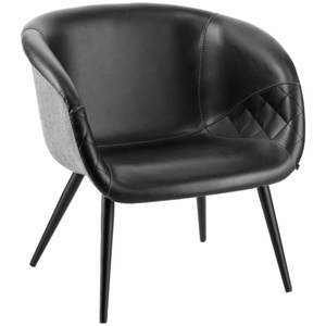 Vega, VEGA Loungesessel Yankee; 75x68x75.5 cm (BxTxH); Sitz schwarz/hellgrau, Gestell schwarz