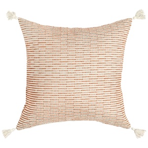 ERWIN M., ERWIN M. Dekokissenbezug Torano fein gestreift; 40x40 cm (BxL); creme/terrakotta