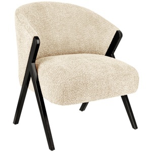 Vega, VEGA Loungesessel Caso; 69x70x77 cm (BxTxH); Sitz beige, Gestell schwarz