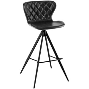 Vega, VEGA Barstuhl Kansas; 52.5x50x104 cm (BxTxH); Sitz schwarz/hellgrau, Gestell schwarz; 2 Stück / Pack