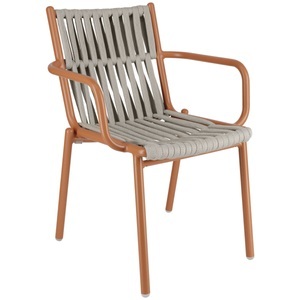 Vega, VEGA Outdoor-Stuhl Lumaro; 45x47x81 cm (BxTxH); Sitz taupe, Gestell terrakotta; 2 Stück / Pack