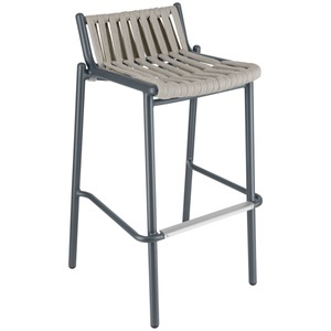 Vega, VEGA Outdoor-Barstuhl Lumaro; 40x42x90 cm (BxTxH); Sitz taupe, Gestell anthrazit; 2 Stück / Pack