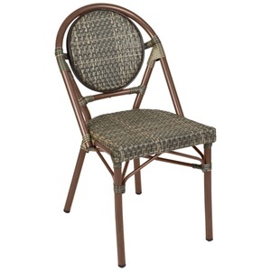 Vega, VEGA Outdoor Stapelstuhl Tolia ohne Armlehnen; 46x55x87.5 cm (BxTxH); Sitz tabak, Gestell dunkelbraun; 2 Stück / Pack