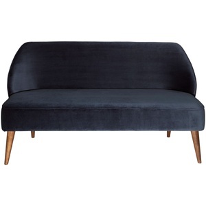 Vega, VEGA Sofa Lasse Samt; 155x60x82 cm (BxTxH); Sitz dunkelblau