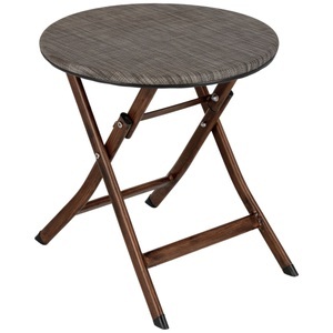 PULSIVA, PULSIVA Beistelltisch Outdoor Romalia; 46x46 cm (ØxH); grau meliert/braun; rund