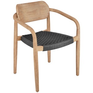 Vega, VEGA Outdoor Stuhl Mando; 56.5x50x76 cm (BxTxH); Sitz anthrazit, Gestell natur; 2 Stück / Pack
