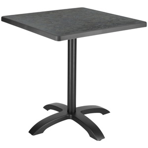PULSIVA, PULSIVA Outdoor-Tisch Sevelit quadratisch; 70x70x73.6 cm (LxBxH); Platte anthrazit, Gestell schwarz; quadratisch
