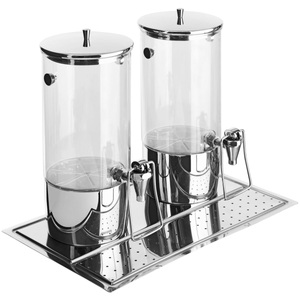 Vega, VEGA Dispenser Hampton doppelt GN 1/1 inkl. 4x Kühlakku; 8000 ml, 53x32.5x42 cm (LxBxH); edelstahl