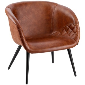 Vega, VEGA Loungesessel Yankee; 75x68x75.5 cm (BxTxH); Sitz cognac, Gestell schwarz