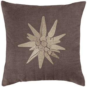 ERWIN M., ERWIN M. Dekokissenbezug Alpino Flower; 40x40 cm (BxL); braun