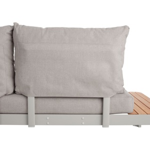 Vega, VEGA Loungemöbel Rückenelement Amalfia; 70x20x58 cm (BxTxH); hellgrau; Gestell hellgrau