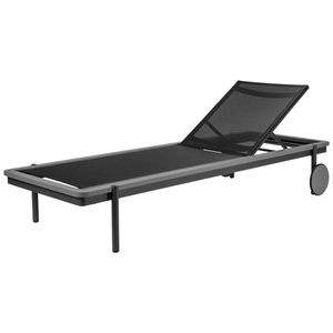 Vega, VEGA Sonnenliege Rivan; 202x72x33 cm (LxBxH); Sitz anthrazit, Gestell grau