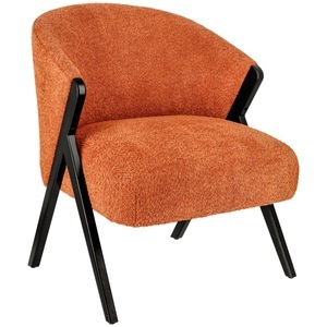 Vega, VEGA Loungesessel Caso; 69x70x77 cm (BxTxH); Sitz terrakotta, Gestell schwarz