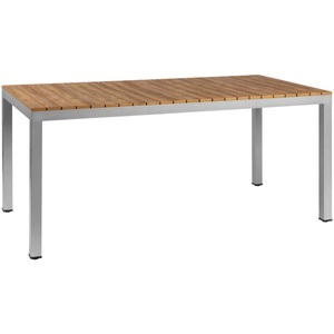 PULSIVA, PULSIVA Outdoor-Tisch Resistance; 160x80x73 cm (LxBxH); Platte braun, Gestell grau; rechteckig