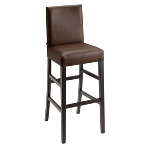 Vega, VEGA Barstuhl Havanna; 44.5x49x113.5 cm (BxTxH); Sitz braun, Gestell wenge; 2 Stück / Pack