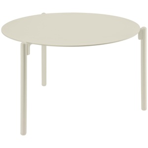 Vega, VEGA Outdoor-Beistelltisch Naira klein; 65x28.5 cm (ØxH); Platte beige, Gestell beige; rund