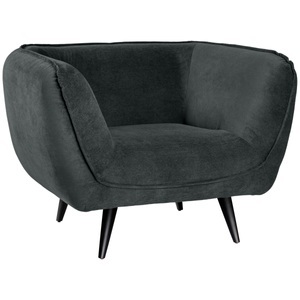 Vega, VEGA Loungesessel Kelso; 110x88x76 cm (BxTxH); Sitz anthrazit, Gestell schwarz