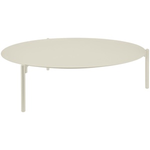 Vega, VEGA Outdoor-Beistelltisch Naira gross; 103x28.5 cm (ØxH); Platte beige, Gestell beige; rund