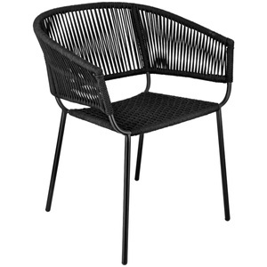 Vega, VEGA Terrassenstuhl Samo; 62.5x56x79 cm (BxTxH); Sitz schwarz, Gestell schwarz; 2 Stück / Pack