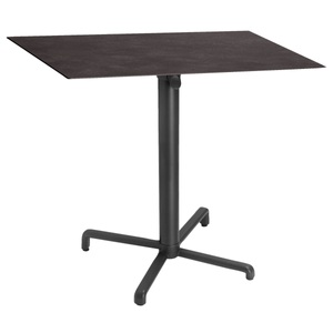 Vega, VEGA Outdoor Tisch Lift quadratisch; 68x68x72 cm (LxBxH); Platte graphit, Gestell anthrazit; quadratisch