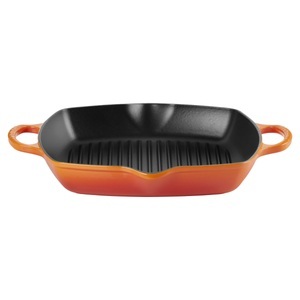 Le Creuset, Le Creuset Grillpfanne Signature mit 2 Griffen; 30x30 cm (LxB); orange; quadratisch
