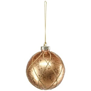 undefined, Weihnachtskugel Takara; 8 cm (Ø); braun/gold; 6 Stück / Pack