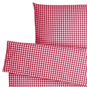 ERWIN M., ERWIN M. Bettwäsche-Set Tux Hotelverschluss; 135x200 cm (BxL), 80x80 cm (LxB); rot