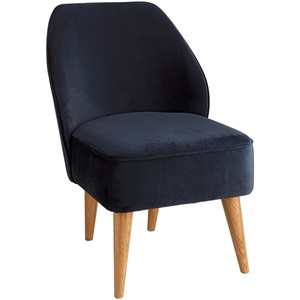 Vega, VEGA Loungesessel Lasse Samt; 54x60x82 cm (BxTxH); Sitz dunkelblau