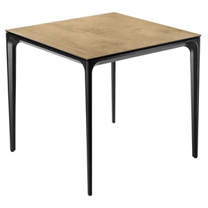Vega, VEGA Outdoor-Tisch Linero quadratisch; 80x80x72 cm (LxBxH); Platte eiche/natur, Gestell schwarz; quadratisch