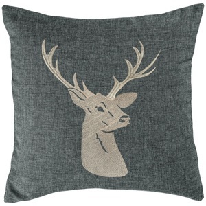 ERWIN M., ERWIN M. Dekokissenbezug Alpino Deer; 40x40 cm (BxL); anthrazit