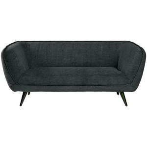 Vega, VEGA Sofa Kelso Cord, 3-Sitzer; 183x88x76 cm (BxTxH); Sitz anthrazit, Gestell schwarz