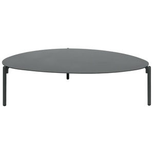 Vega, VEGA Outdoor-Beistelltisch Olin gross; 110x83x29 cm (LxBxH); Platte anthrazit, Gestell anthrazit; oval