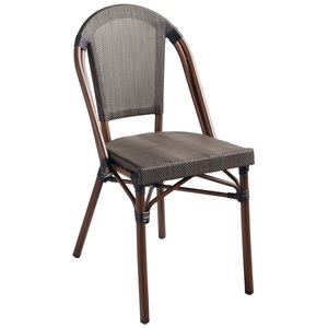 Vega, VEGA Outdoor Bistrostuhl Rimalia ohne Armlehne; 46x53x87.5 cm (BxTxH); Sitz anthrazit, Gestell braun; 2 Stück / Pack