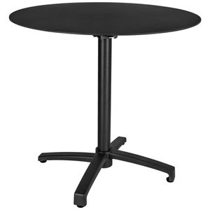 Vega, VEGA Outdoor-Aluminium-Tisch Taipa rund; 80x72 cm (ØxH); Platte schwarz, Gestell schwarz; rund