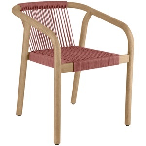 Vega, VEGA Outdoor-Stuhl Kando; 58x58x75 cm (BxTxH); Sitz terrakotta, Gestell natur; 2 Stück / Pack