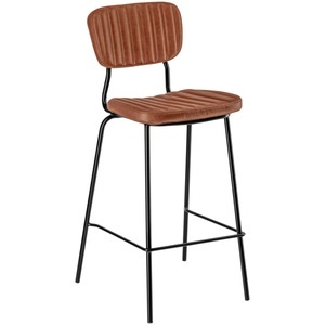 Vega, VEGA Barstuhl Tolo; 53x53x112 cm (BxTxH); Sitz cognac, Gestell schwarz; 2 Stück / Pack