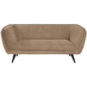 Vega, VEGA Sofa Kelso Cord, 3-Sitzer; 183x88x76 cm (BxTxH); Sitz taupe, Gestell schwarz
