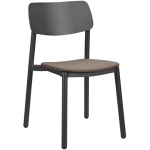 Vega, VEGA Terrassenstuhl Punta ohne Armlehne; 48.5x52.5x81 cm (BxTxH); Sitz taupe, Gestell anthrazit; 4 Stück / Pack