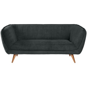 Vega, VEGA Sofa Kelso Cord, 3-Sitzer; 183x88x76 cm (BxTxH); Sitz anthrazit, Gestell buche