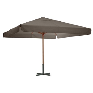 Vega, VEGA Gastro Sonnenschirm Esparto Gestell holzoptik; 350x350x370 cm (LxBxH); grau; quadratisch