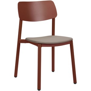 Vega, VEGA Terrassenstuhl Punta ohne Armlehne; 48.5x52.5x81 cm (BxTxH); Sitz taupe, Gestell dunkelrot; 4 Stück / Pack