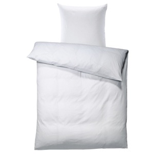 PULSIVA, PULSIVA Bettwäsche-Sets Satina 10 mm; 155x220 cm (BxL), 80x80 cm (LxB); weiss